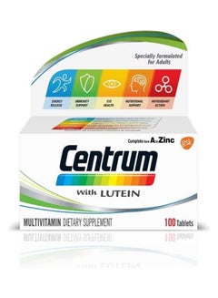 Centrum 100 Tablets Centrum With Lutein 