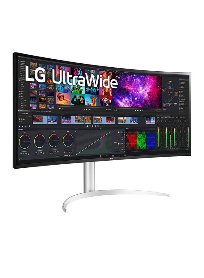 LG - 40 inch UltraWide Curved WUHD (5120 x 2160) 5K2K Nano IPS Display, DCI-P3 98% (Typ.) with HDR10, Thunderbolt 4 with 96W PD, 3-Side Virtually Borderless Design Tilt/Height/Swivel Stand 40WP95C-W White - Image 1