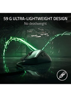 RAZER DeathAdder V3 Wired Gaming Mouse: 59g Ultra Lightweight - Focus Pro 30K Optical Sensor - Fast Optical Switches Gen-3-8K Hz HyperPolling - 6 Programmable Buttons - Black  - Image 2