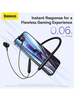 بيسوس سماعات بلوتوث، V5.3 سماعات أذن بلوتوث لاسلكية مع ميكروفون داخل الأذن سماعة أذن مغناطيسية حول الرقبة، وقت تشغيل 25 ساعة، IPX4 سماعة رأس عميقة مقاومة للماء للمكالمات الهاتفية والموسيقى الرياضية - أسود  - Image 4
