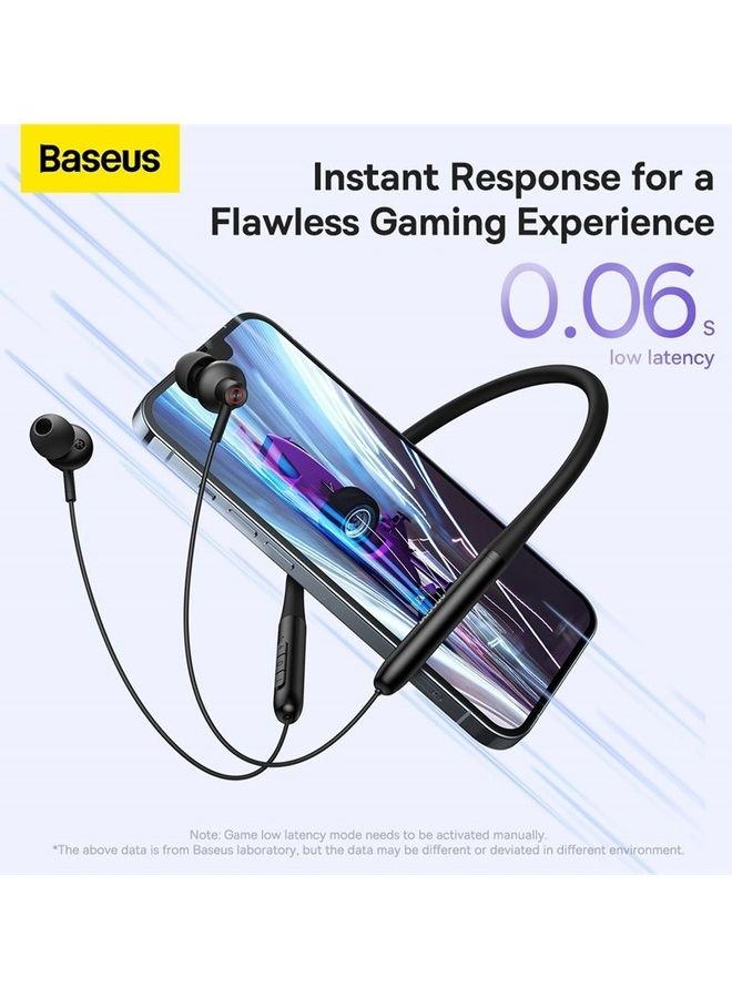 Baseus - Bluetooth Headphones,V5.3 Wireless Bluetooth Earbuds w/Mic in-Ear Magnetic Neckband Earphone 25Hrs Playtime, IPX4 Waterproof Deep Bass Headset for Phone Call Music Sports- Black Black - Image 1