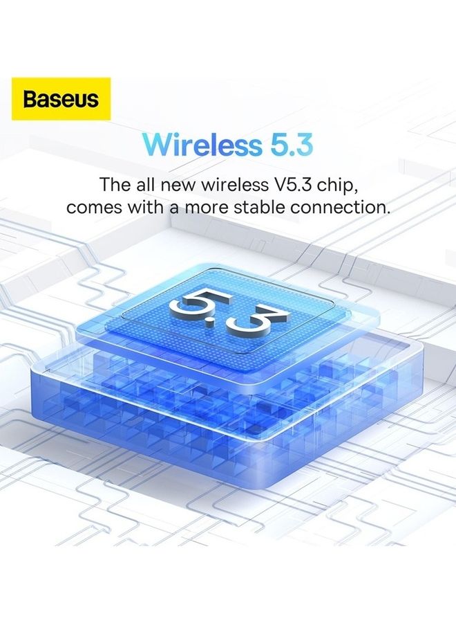 Baseus - Bluetooth Headphones,V5.3 Wireless Bluetooth Earbuds w/Mic in-Ear Magnetic Neckband Earphone 25Hrs Playtime, IPX4 Waterproof Deep Bass Headset for Phone Call Music Sports- Black Black - Image 1