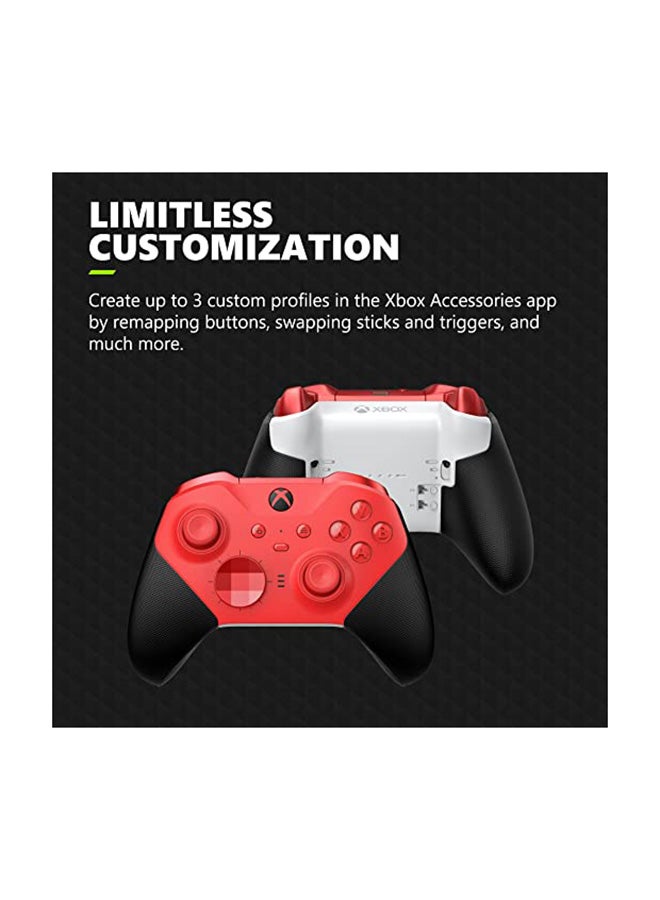 Microsoft - Xbox Elite Wireless Controller Series 2 For Xbox Series X|S, Xbox One, Windows10/11, Android, and iOS– Core (Red) - Image 1