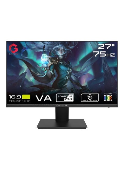 27 inch monitor, Full HD HDMI and VGA with Ergonomic Tilt, Eye Care Technology with Blue Light Filter and Anti-Glare, Adaptive-Sync and Built-in-speakers Black