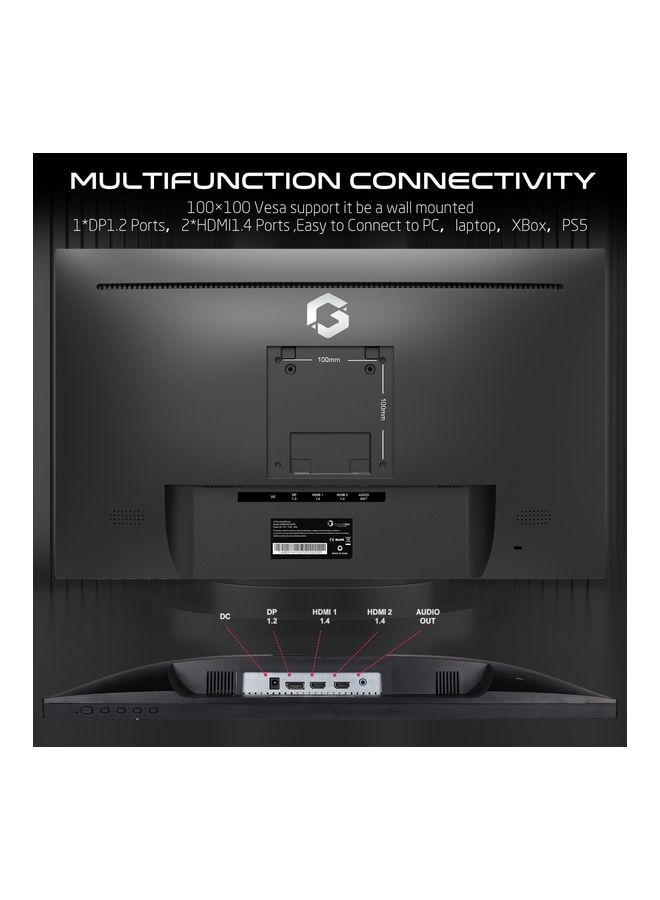 24 Inch FHD 165Hz 1ms 1920x1080 Flat IPS Gaming Monitor With Gsync And Free Sync GOE24FHD165 black 