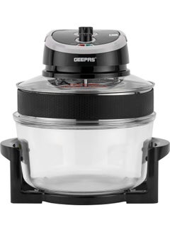 Turbo Halogen Oven with Extender Ring Halogen with 60min Timer Prepare Quick Healthy Meals 17 L 1200 W GHO34048UK Black