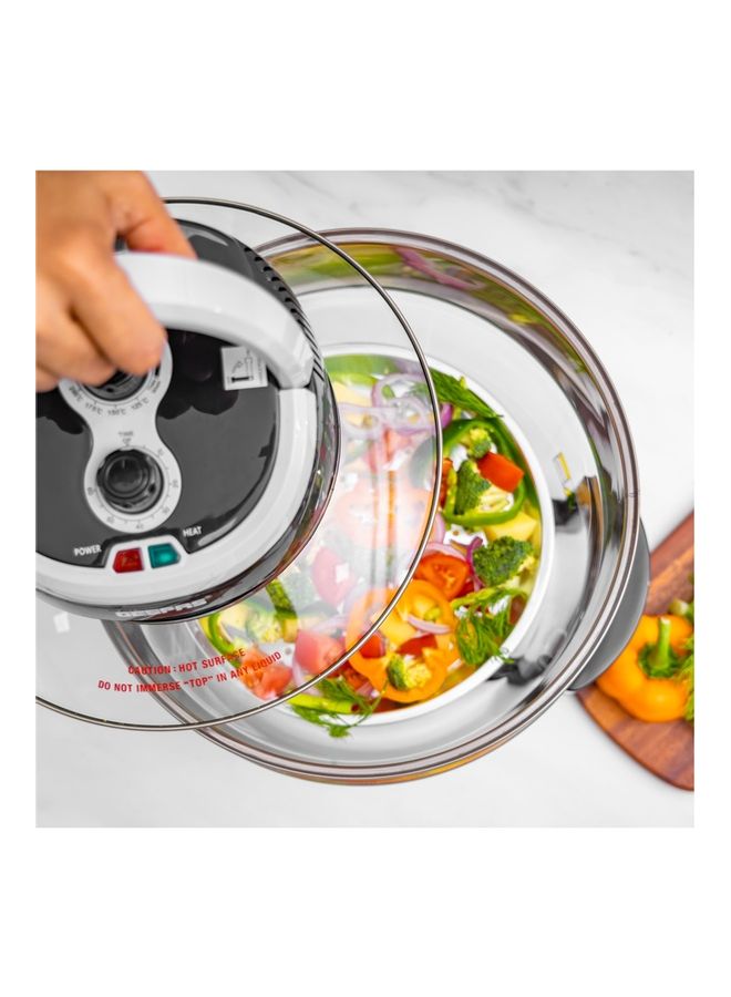 GEEPAS - Turbo Halogen Oven with Extender Ring Halogen with 60min Timer Prepare Quick Healthy Meals 17 L 1200 W GHO34048UK Black - Image 1