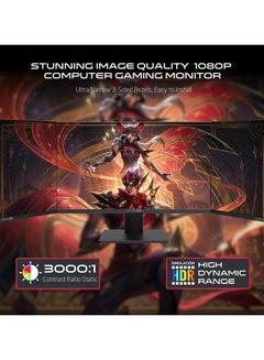 GameOn GOE27FHD75VA 27 Inch FHD 75Hz 4ms Flat VA Gaming Monitor With Built-in Speaker black  - Image 3