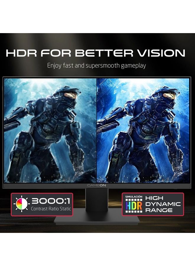 GOB24FHD75IPS 24 Inch Fhd 75Hz Refresh rate 4ms Response Time Flat IPS Gaming Monitor With Built-in Speaker Black