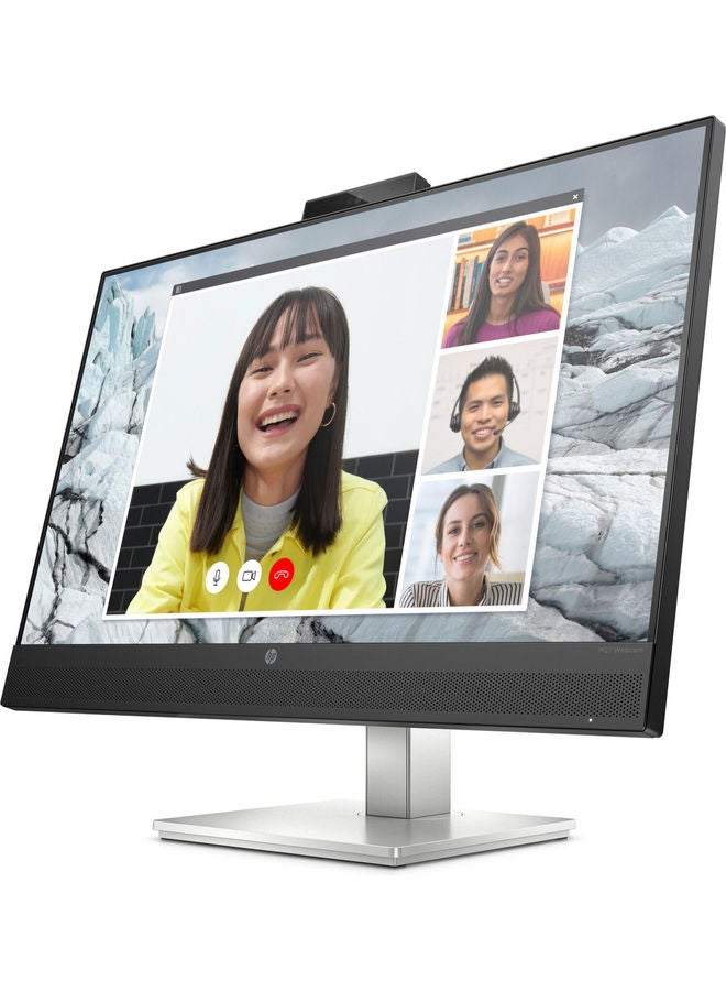M27 Webcam Monitor Anti-glare 68.58 Cm 27 Inch IPS 1920 x 1080 FHD Flat 300 Nits Camera 5MP Height Adjustable Dual speakers On Screen Controls Black/Silver