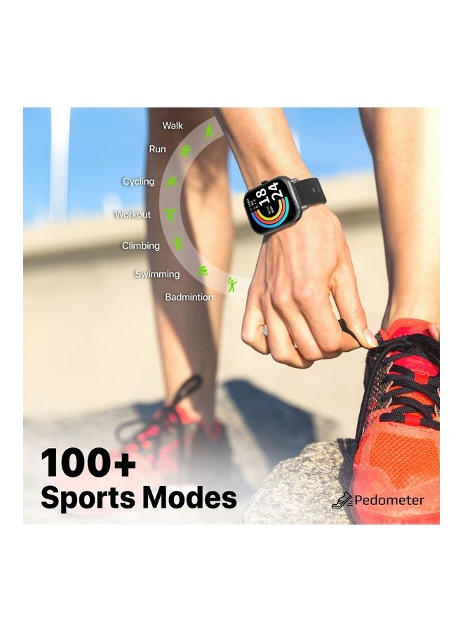 PROMATE - Smart Watch, Premium Fitness Tracker with BT 5.2 Calling, 1.83” TFT Display, 10-15 Day Battery Life, 100 Watch Faces, 123 Sports Modes and IP67 Water Resistance for iPhone 14, Galaxy S22, XWatch-C18 Black - Image 1