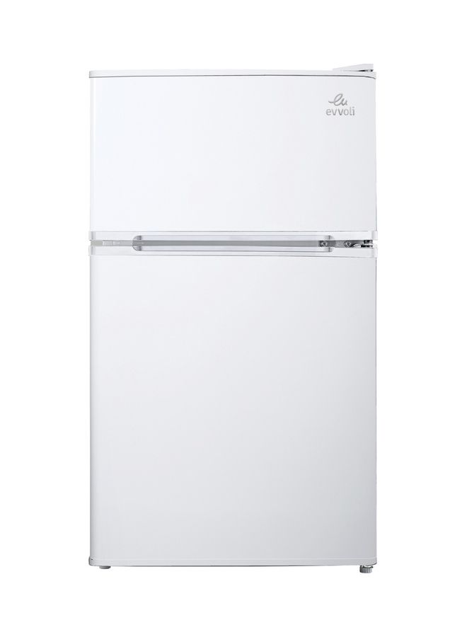 evvoli - Top Mount Refrigerator, 100 Liters, Adjustable Leg, Interior light, Defrost Type EVRFM-100W White - Image 1