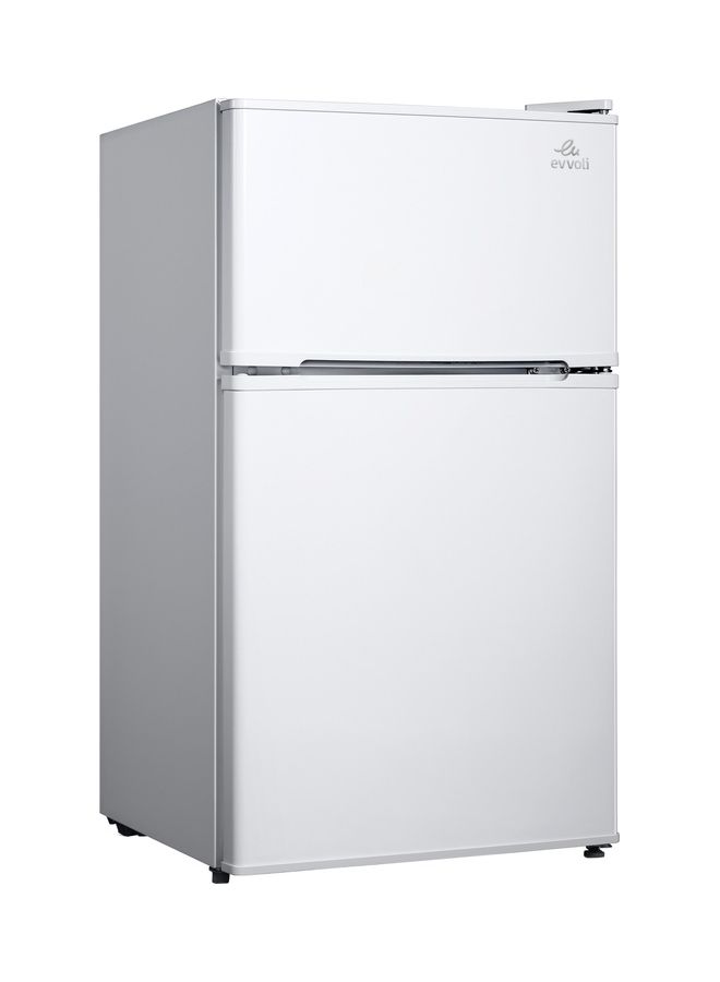 evvoli - Top Mount Refrigerator, 100 Liters, Adjustable Leg, Interior light, Defrost Type EVRFM-100W White - Image 1