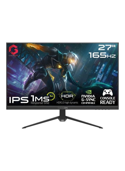 GOP27QHD165 27-Inch QHD, 165Hz, 1ms (2560x1440) 2K Flat IPS Gaming Monitor With G-Sync & FreeSync (HDMI 2.1 Console Compatible) Black