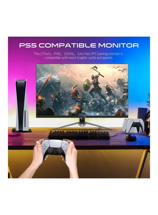 GameOn GOVE127FHD165 27-Inch FHD, 165Hz, 1ms Flat IPS Gaming Monitor,(HDMI 2.1 Console Compatible) Black  - Image 3