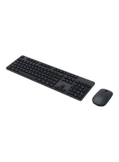 Wireless Lightweight 2.4GHz Portable Full Size 104 Keys Keyboard Mouse Set Black - v1684575359/N53407508A_1