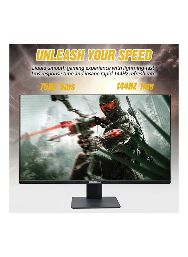 GameOn - 32-inch Gaming Monitor UHD 144Hz 1ms 3840x2160 4k Flat IPS 90W Hdmi 2.1 Gaming Monitor with USB Type C Gsync and FreeSync (Support PS5) Black - Image 1