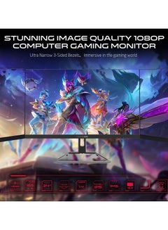 GameOn GOE32FHD165VA 32" inch FHD, 165Hz, 1ms Flat VA Gaming Monitor, Edge-lit LED (HDMI 2.1 Console Hard Coating Compatible) Black  - Image 2