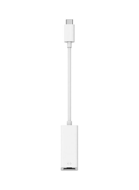 USB-C to Gigabit Ethernet Adapter White