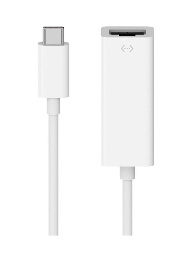 belkin - USB-C to Gigabit Ethernet Adapter White - Image 1
