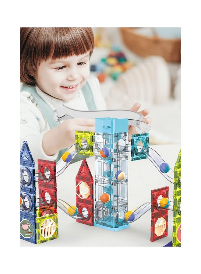 Kidle - 118 Piece Set Magnetic Building Block 3D Building Construction Creativity Beyond Imagination Inspirational Recreational Educational ConventionalbDisc Ball Track Blocks - Image 1