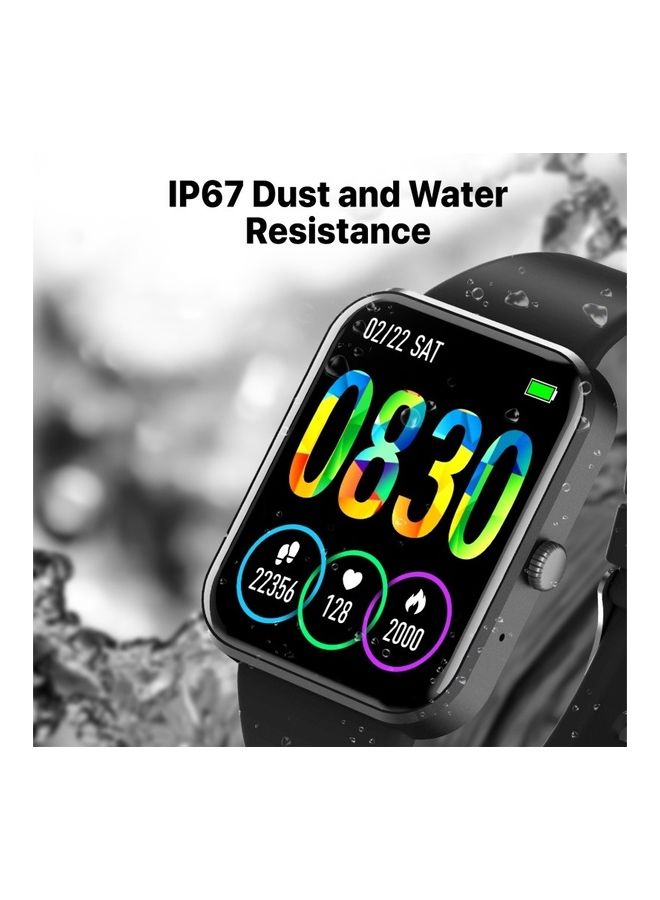 Smart Watch Bluetooth 5.1 Health And Fitness Tracker With 1.8 Inch Tft Display 10 To 15 Day Battery Life 100 Faces 27 Sports Modes And Ip67 Water Resistance For Iphone 14 Galaxy S22 Xwatch Black