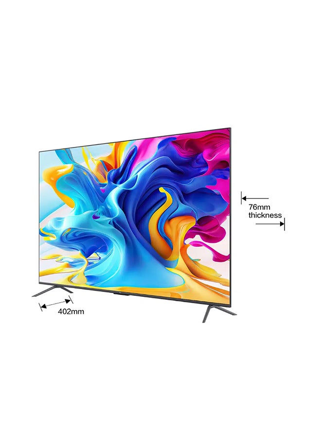 تي سي إل شاشة بحجم 85 بوصة، دقة 4K، تقنية MEMC بمعدل 60 هرتز، تقنية DLG بمعدل 120 هرتز، نظام تلفزيون جوجل، تقنية QLED - لون أسود 85C645 85C645 اسود - Image 3