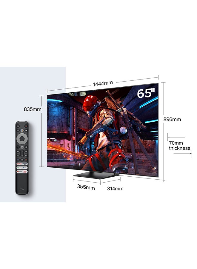 TCL - 65 Inch 4K QLED HDR UHD 144Hz, Built in receiver, MEMC Processor VRR Google TV HDMI 2.1 Game Mode @15ms  (2023) - 65C745 Black - Image 1