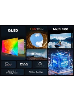 65 Inch 4K QLED HDR UHD 144Hz, Built in receiver, MEMC Processor VRR Google TV HDMI 2.1 Game Mode @15ms  (2023) - 65C745 Black - v1684654704/N53407025A_6