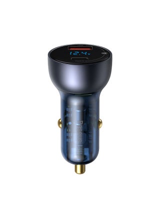 65W USB C Car Charger, Type C Car Charger PPS PD3.0 QC4.0 45W Super Fast Charging with LED Display Compatible with iPhone 15 Pro Max, 14/13/12 Pro Max, Samsung S22 S21 Ultra/Tab S8, MacBook, iPad, Laptops Dark Grey - v1684667742/N52238583A_1