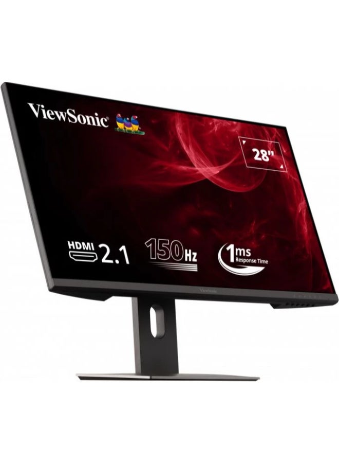 ViewSonic - VX2882-4KP Gaming Monitor With 28-inch 4K Ultra HD IPS Display, Response Time 1ms. Refresh Rate 150hz, PS5 Ready, HDR10, AMD FreeSync Premium Black - Image 1