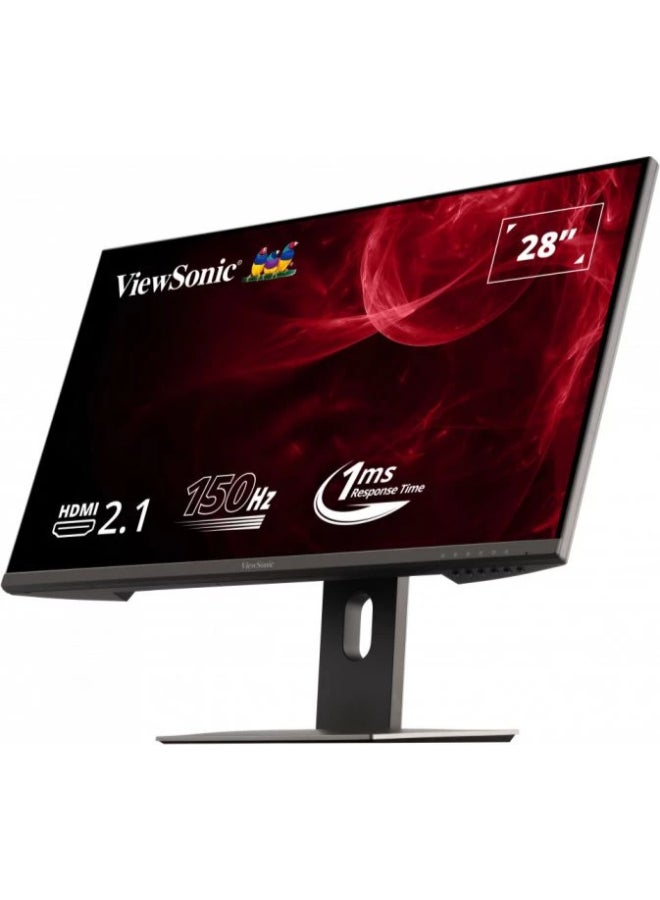 ViewSonic - VX2882-4KP Gaming Monitor With 28-inch 4K Ultra HD IPS Display, Response Time 1ms. Refresh Rate 150hz, PS5 Ready, HDR10, AMD FreeSync Premium Black - Image 1