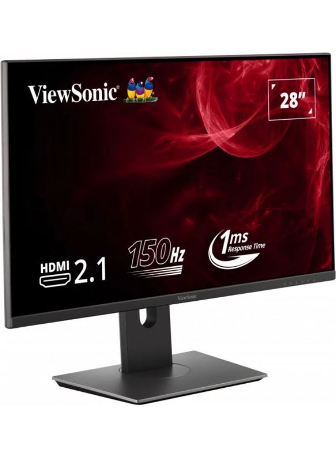 ViewSonic - VX2882-4KP Gaming Monitor With 28-inch 4K Ultra HD IPS Display, Response Time 1ms. Refresh Rate 150hz, PS5 Ready, HDR10, AMD FreeSync Premium Black - Image 1