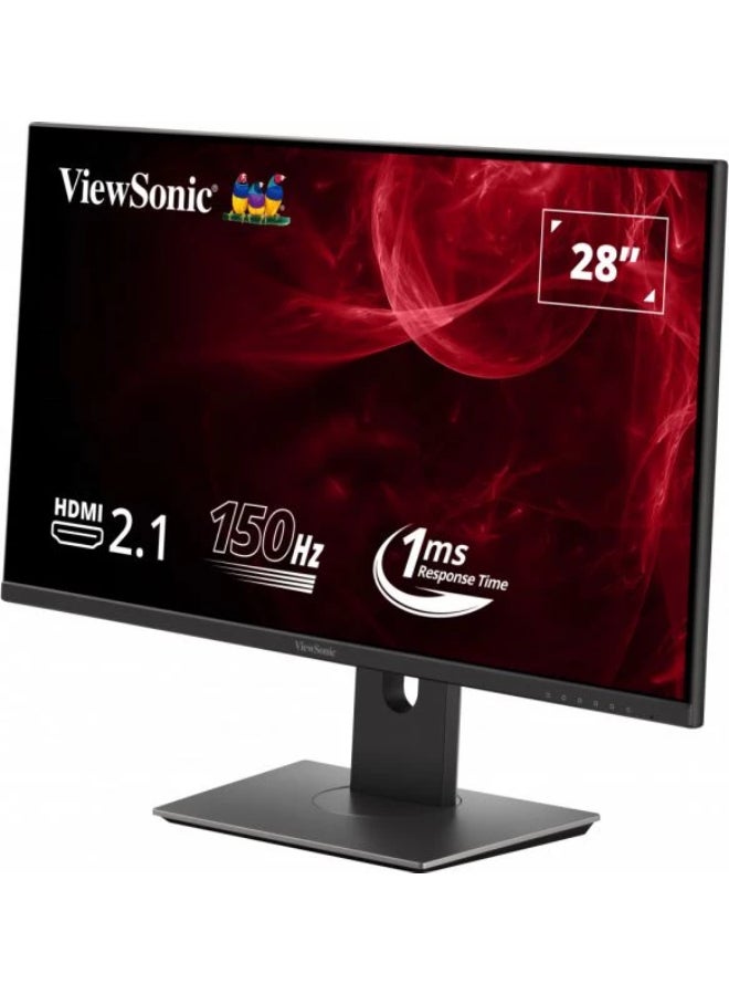 ViewSonic - VX2882-4KP Gaming Monitor With 28-inch 4K Ultra HD IPS Display, Response Time 1ms. Refresh Rate 150hz, PS5 Ready, HDR10, AMD FreeSync Premium Black - Image 1
