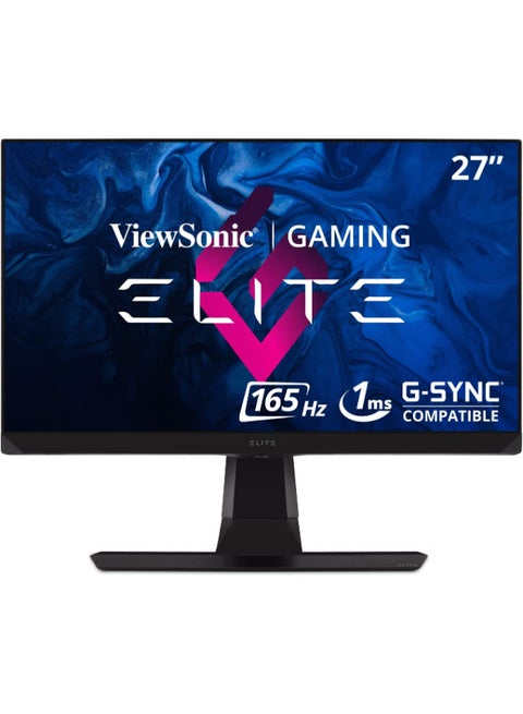Elite Xg270Q Gaming Monitor With 27-inch QHD (2560x1440) IPS Display, Refresh Rate 165Hz ,Response Time ,G-Sync Black