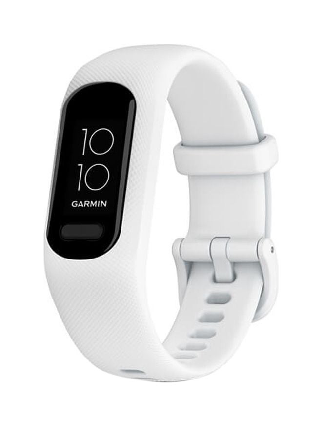GARMIN - Vivosmart  5 - 42MM - Up To 7 Days Battery Life - 0.41"inch Oled Display, Scratch Resistant, Acrylic, Heart Rate Monitor, Stress Tracking, Gps Tracking, Steps Tracking, iOS and Android Compatible White - Image 1
