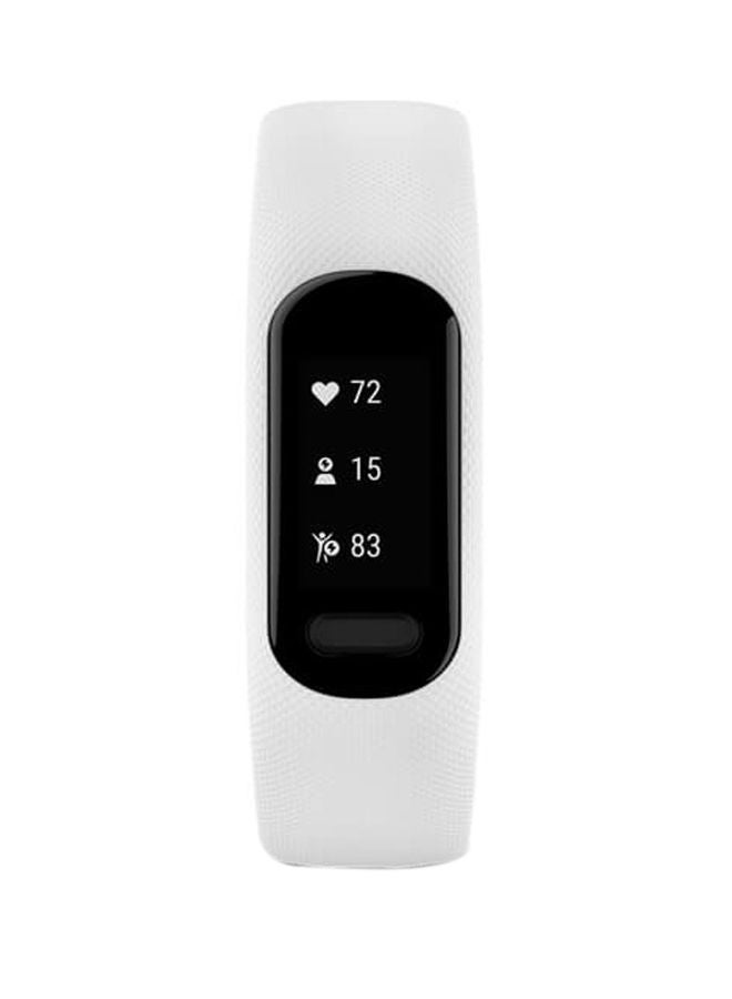 GARMIN - Vivosmart  5 - 42MM - Up To 7 Days Battery Life - 0.41"inch Oled Display, Scratch Resistant, Acrylic, Heart Rate Monitor, Stress Tracking, Gps Tracking, Steps Tracking, iOS and Android Compatible White - Image 1