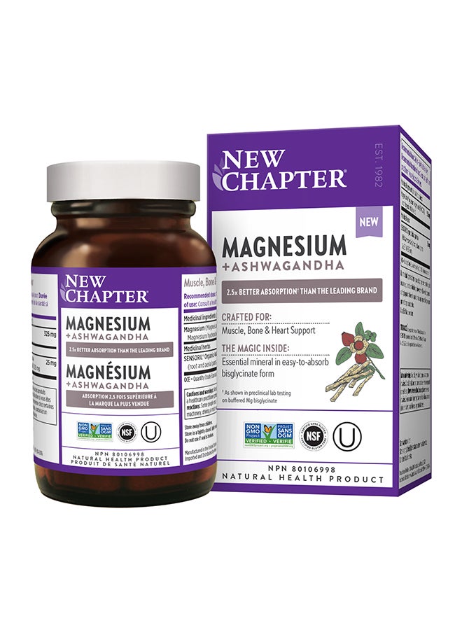 New Chapter Magnesium Plus Ashwagandha 30 Tablets