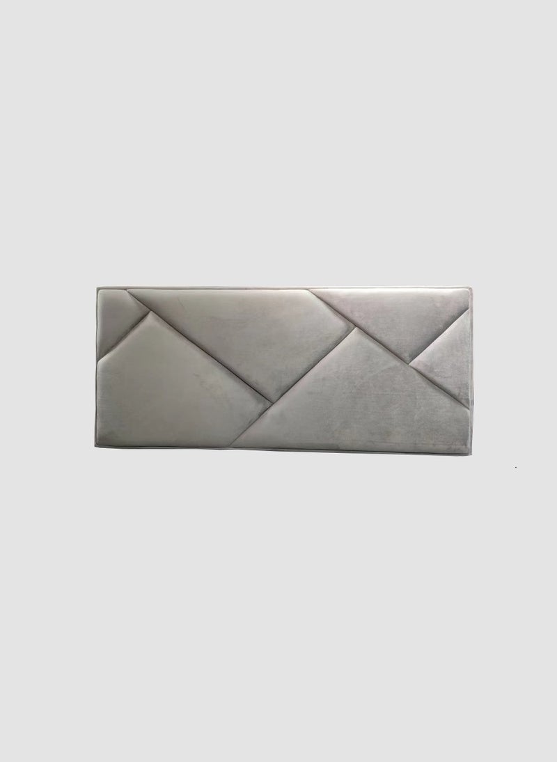Switch - Fabric Headboard For Queen Size Bed - Carlisle Collection - Modern Home - Install Attach To Wall - LEAD GREY 160*70*6cm - Image 1