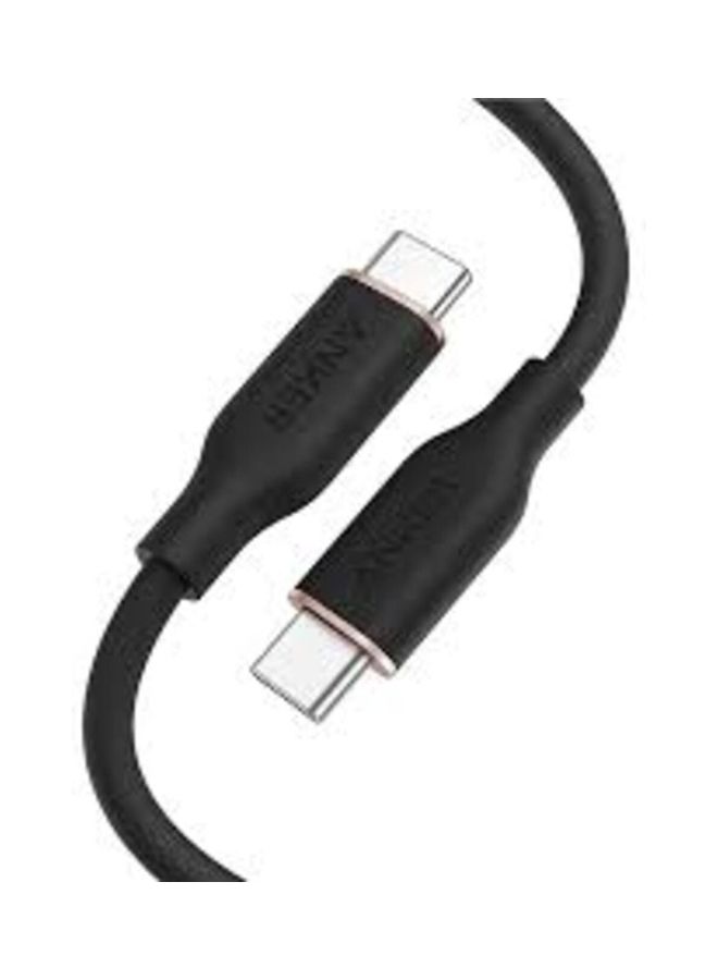 Anker PowerLine III Flow USB-C To USB-C Cable 100W 6ft Black  - Image 1