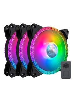 COOLER MASTER Mf120 Prismatic 3 In 1 Pack With 30 Independently Controlled Argb Leds Wired Controller Pwm Control Master Fan For Computer Case Cpu Liquid And Air Cooler Black  - Image 1