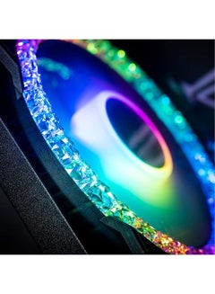 COOLER MASTER Mf120 Prismatic 3 In 1 Pack With 30 Independently Controlled Argb Leds Wired Controller Pwm Control Master Fan For Computer Case Cpu Liquid And Air Cooler Black  - Image 2