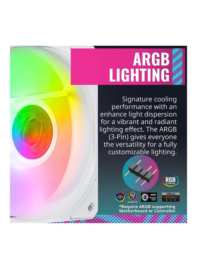 COOLER MASTER Sickleflow 120mm Argb Fan White  - Image 2