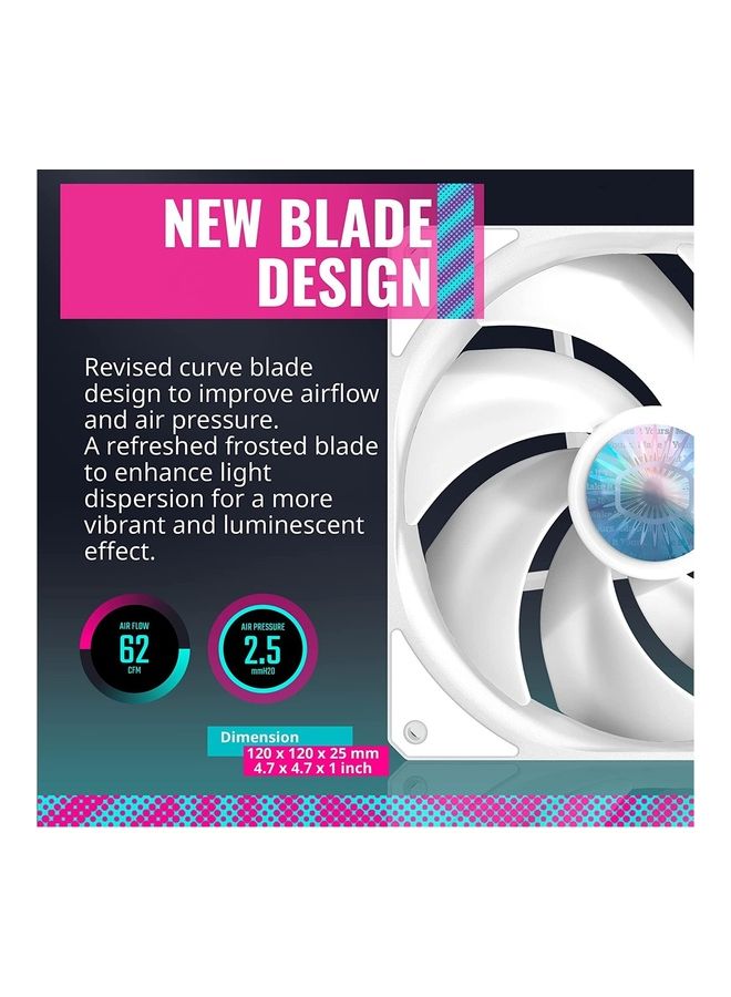 COOLER MASTER Sickleflow 120mm Argb Fan White  - Image 3