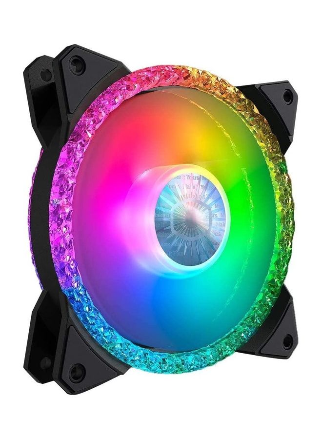COOLER MASTER - Mf120 Prismatic Case Fan 120 mm Triple Ring Addressable Rgb Lighting Cristal Effect Silent Cooling Full Compatibility Black - Image 1
