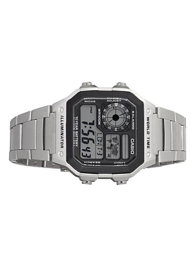 CASIO - Men's Youth Series Quartz Analog-Digital Watch AE-1200WHD-1AVDF - 42 mm - Silver - Image 1