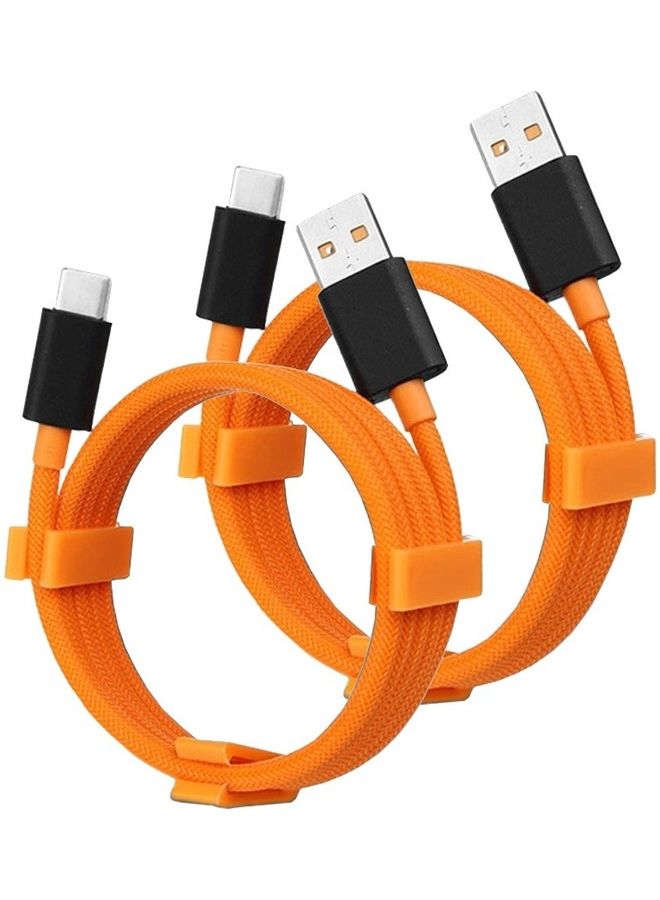 MARGOUN 2 Pack Of OnePlus 30 Watt Warp Charging USB Cable Orange  - Image 2