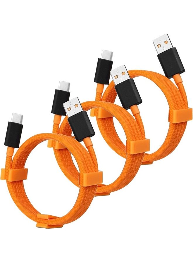 MARGOUN 3 Pack Of OnePlus 30 Watt Warp Charging USB Cable Orange  - Image 2