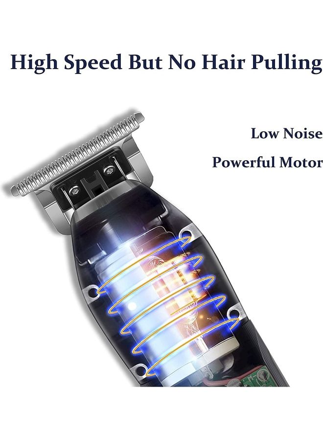 Kemei - 0Mm Baldheaded Hair Clippers For Men Professional Outliner Cordless Hair Trimmer Beard Trimmer With T Blade Zero Gapped Rechargeable Grooming Kit - Image 1