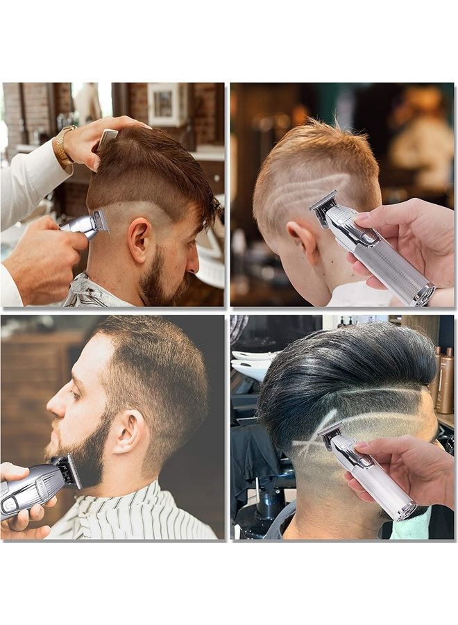 Kemei - 0Mm Baldheaded Hair Clippers For Men Professional Outliner Cordless Hair Trimmer Beard Trimmer With T Blade Zero Gapped Rechargeable Grooming Kit - Image 1